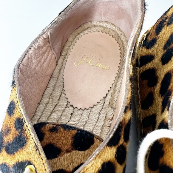 J. Crew Espadrille Sneakers in Leopard Calf Hair Size - Picture 3 of 6